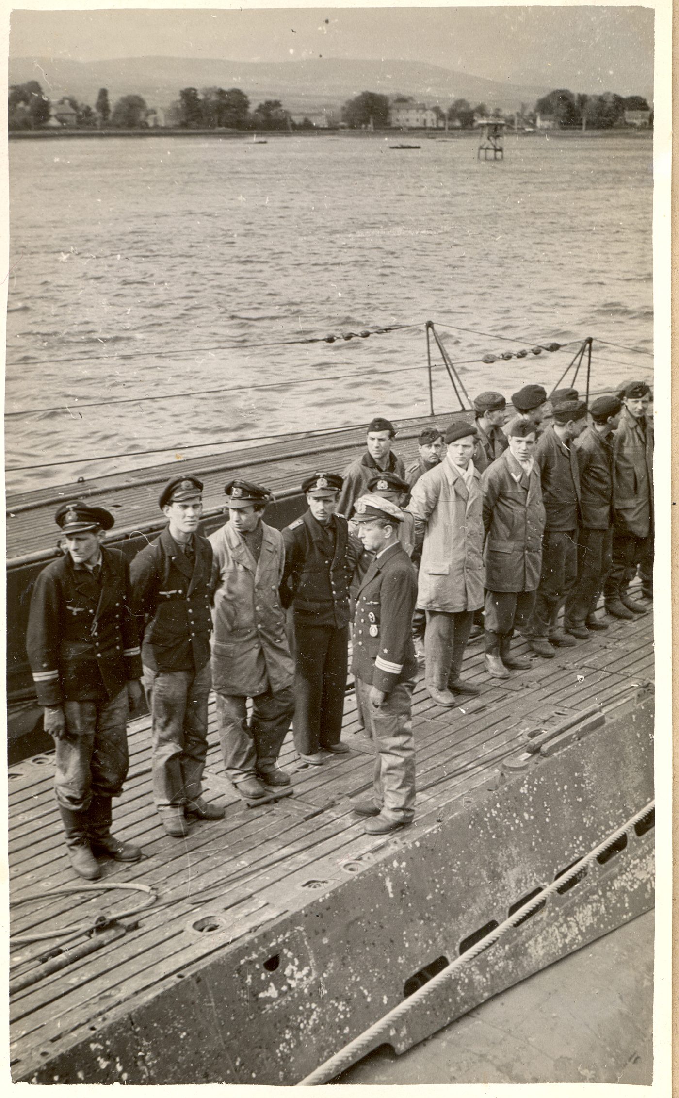 Figure 6 — The end of the hunt: surrendered U-boats at Lisahally, Northern Ireland, 1945. The wolfpacks that had nearly severed Britain's lifeline ended the war as a defeated fleet awaiting disposa…